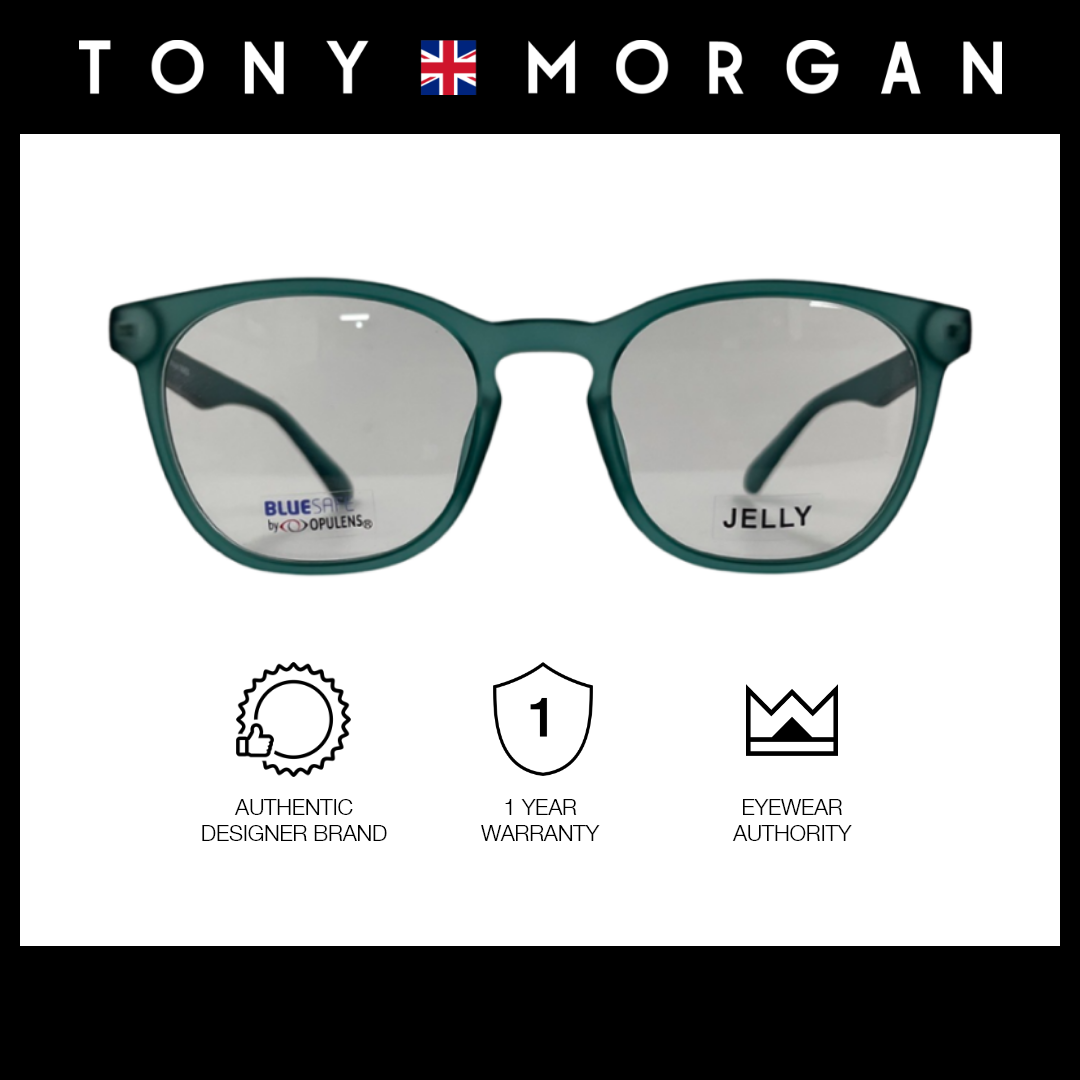 Tony Morgan Men's Green TR 90 Square Eyeglasses with Anti-Blue Light and Replaceable Lens TMALBATEAL56