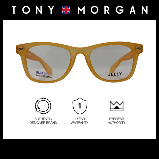 Tony Morgan Women's Orange TR 90 Square Eyeglasses with Anti-Blue Light and Replaceable Lens TMELLISORANGE51