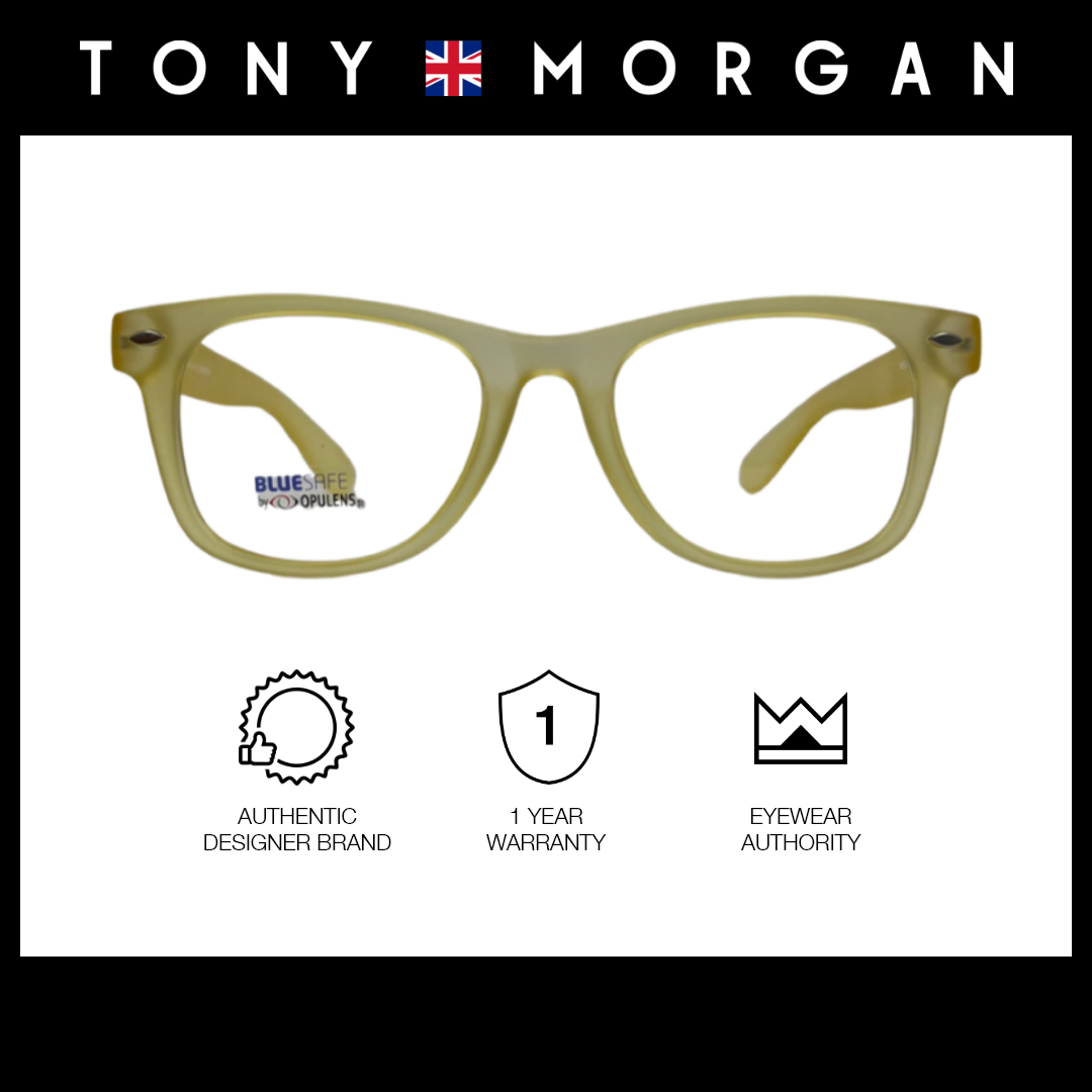 Tony Morgan Women's Yellow TR 90 Square Eyeglasses with Anti-Blue Light and Replaceable Lens TMELLISYELLOW51