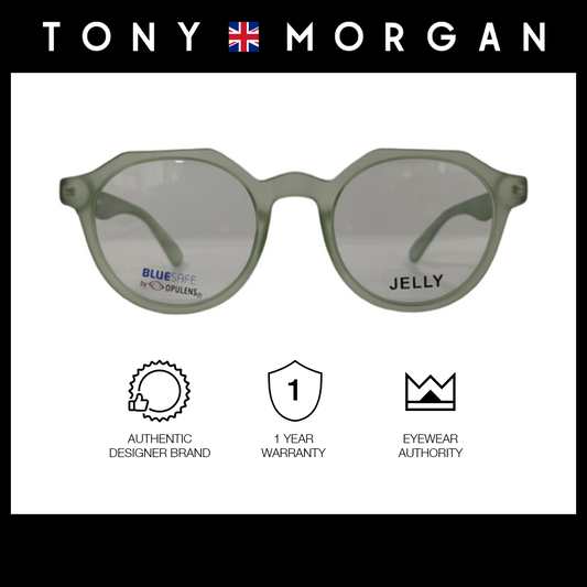 Tony Morgan Women's Green TR 90 Irregular Eyeglasses with Anti-Blue Light and Replaceable Lens TMIRISGREEN48