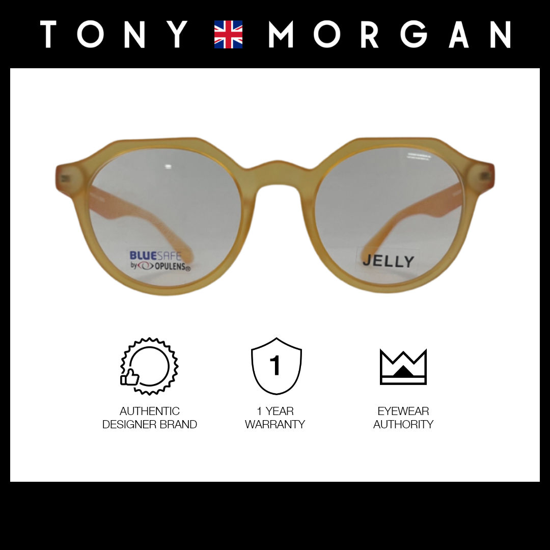 Tony Morgan Women's Orange TR 90 Irregular Eyeglasses with Anti-Blue Light and Replaceable Lens TMIRISORANGE48