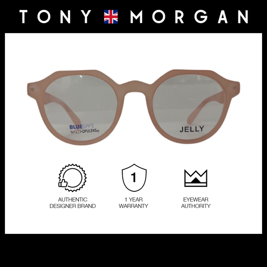 Tony Morgan Women's Pink TR 90 Irregular Eyeglasses with Anti-Blue Light and Replaceable Lens TMIRISPINK48