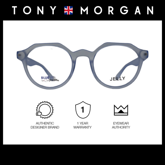 Tony Morgan Women's Purple TR 90 Irregular Eyeglasses with Anti-Blue Light and Replaceable Lens TMIRISPURPLE48