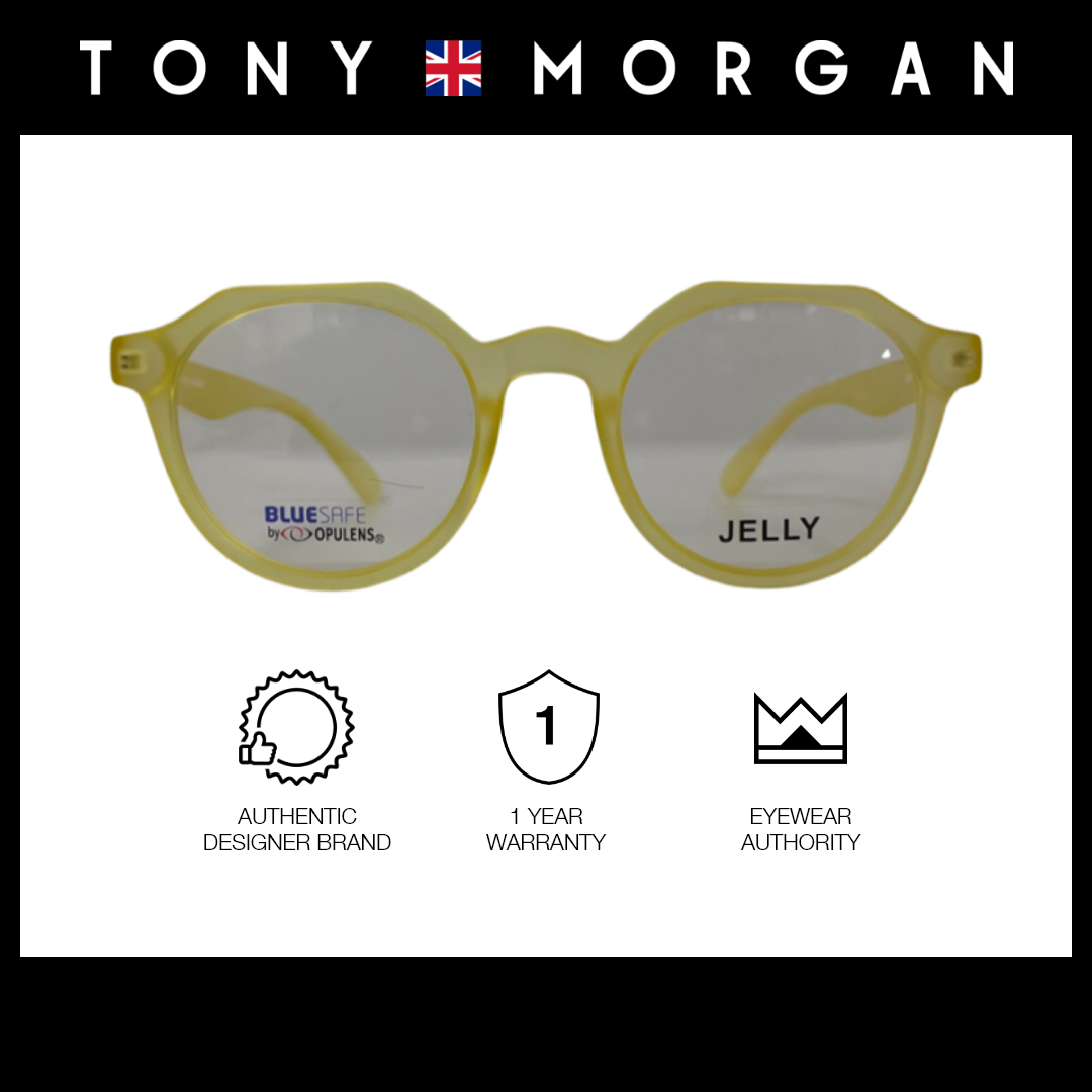 Tony Morgan Women's Yellow TR 90 Irregular Eyeglasses with Anti-Blue Light and Replaceable Lens TMIRISYELLOW48