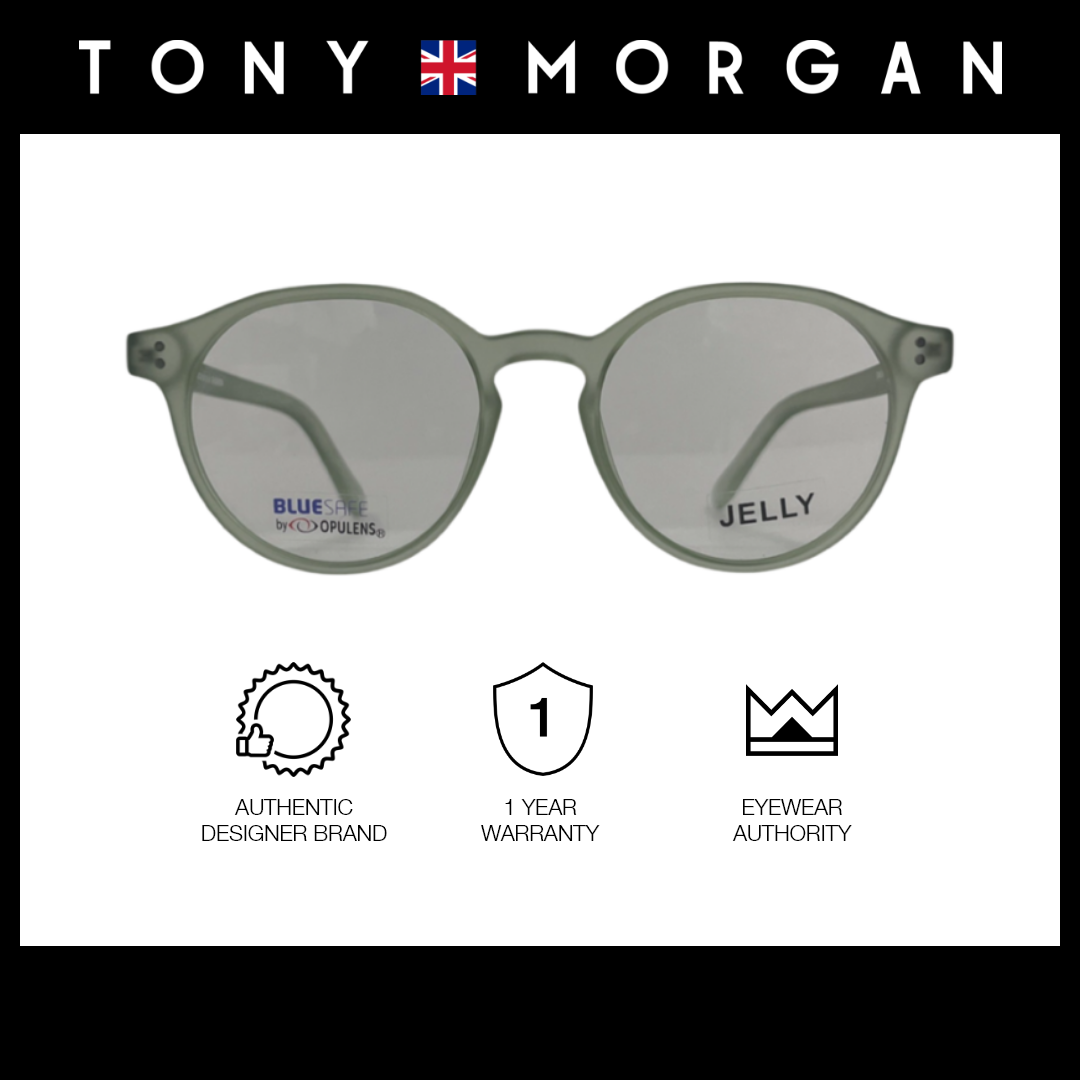 Tony Morgan Women's Green TR 90 Round Eyeglasses with Anti-Blue Light and Replaceable Lens TMLUNAGREEN49