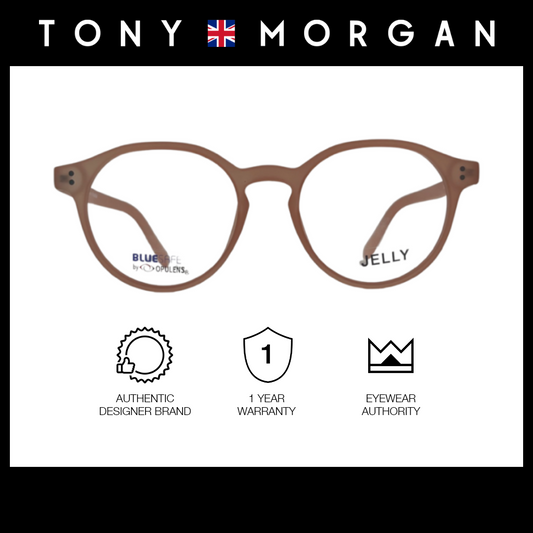 Tony Morgan Women's Pink TR 90 Round Eyeglasses with Anti-Blue Light and Replaceable Lens TMLUNAPINK49