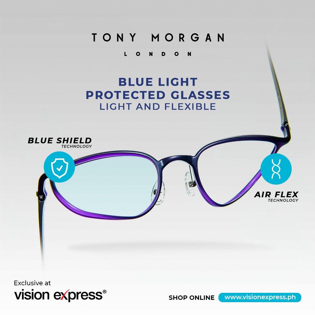 Tony Morgan London TM 1002/001M | Computer Eyeglasses with Air Flex Technology - Vision Express Optical Philippines