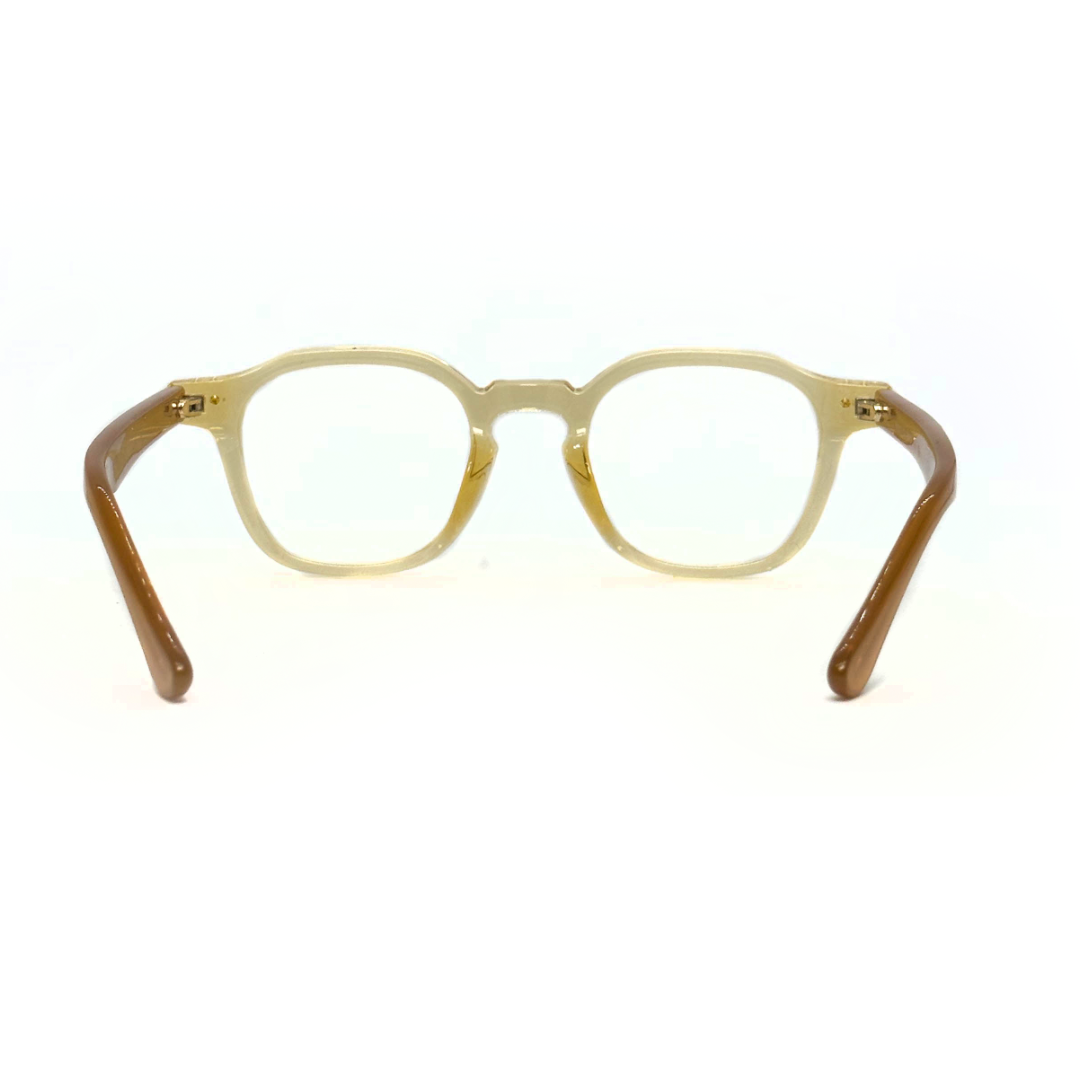 Tony Morgan Unisex Yellow Acetate Round Eyeglasses TMSOLYLW48 - Vision Express Optical Philippines