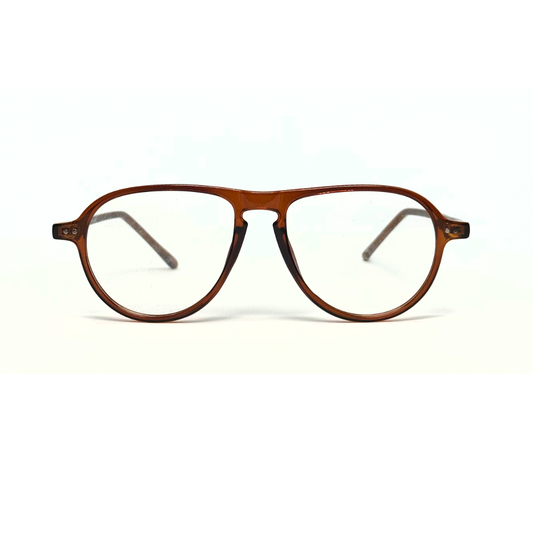 Tony Morgan Unisex Brown Acetate Aviator Eyeglasses TMLUXBRWN53 - Vision Express Optical Philippines