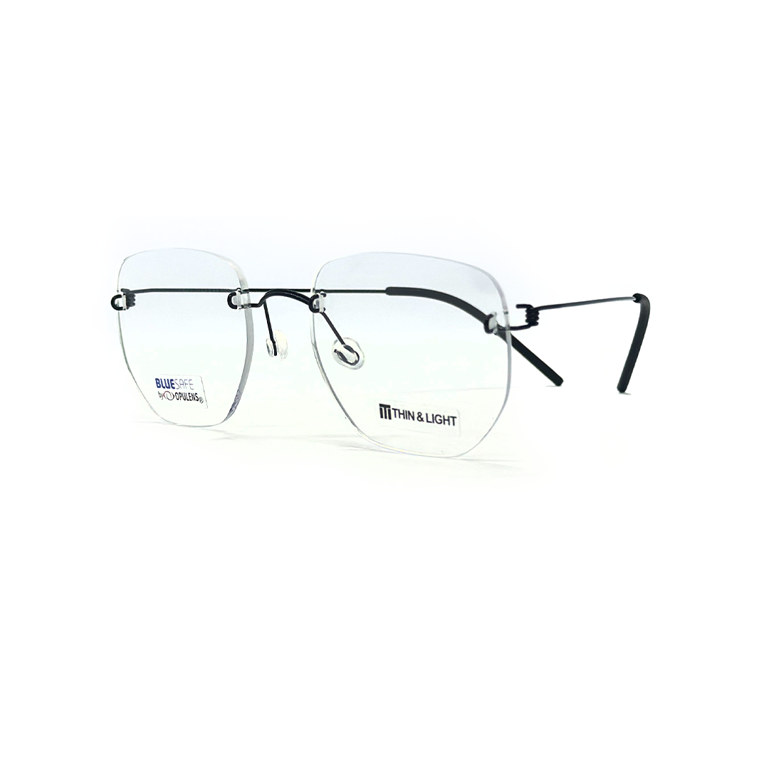 Tony Morgan Unisex Black Titanium Round TMALEXBLACK54 - Vision Express Optical Philippines