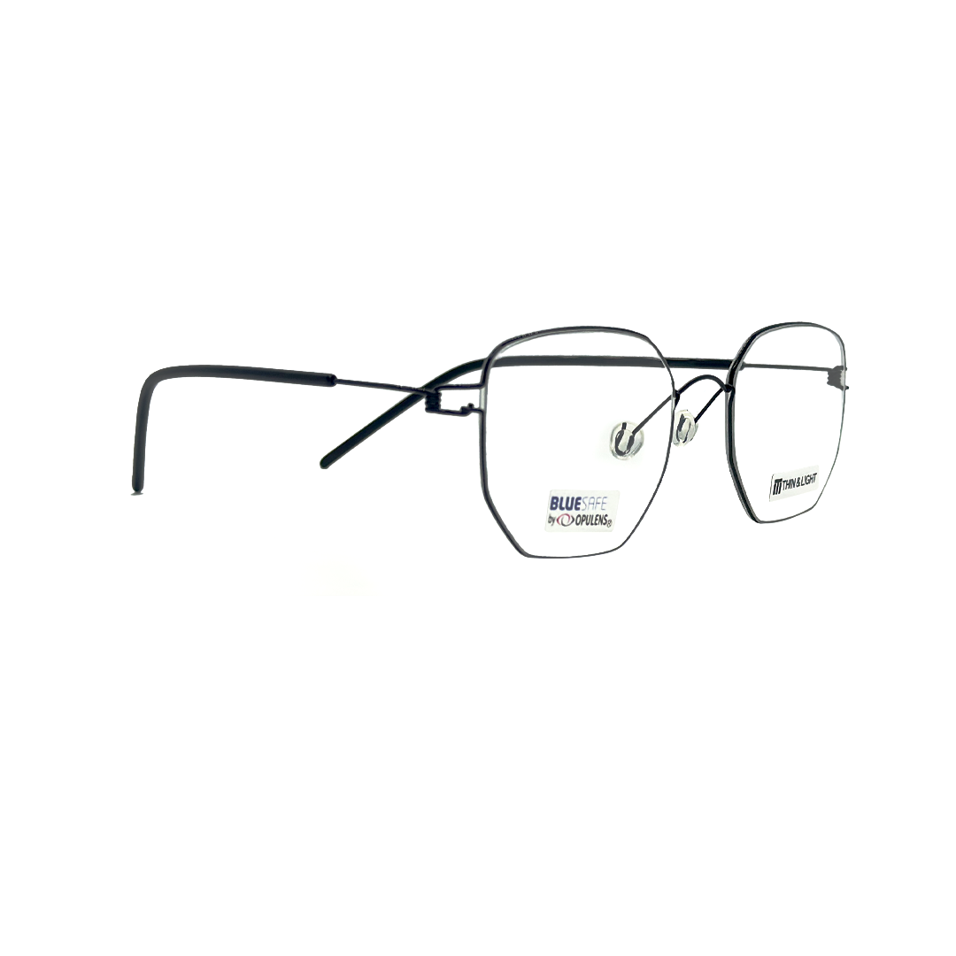 Tony Morgan Unisex Black Titanium Irregular TMELIJAHBLACK53 - Vision Express Optical Philippines