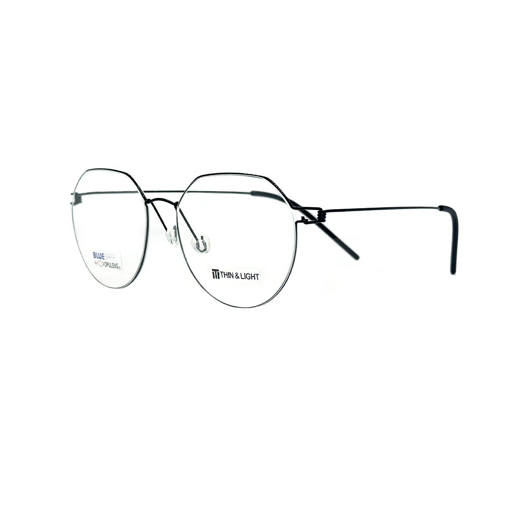 Tony Morgan Unisex Black Titanium Round TMHENRYBLACK53 - Vision Express Optical Philippines