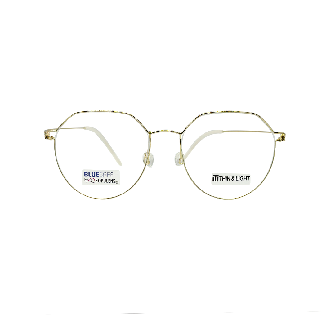 Tony Morgan Unisex Gold Titanium Round TMHENRYGOLD52 - Vision Express Optical Philippines