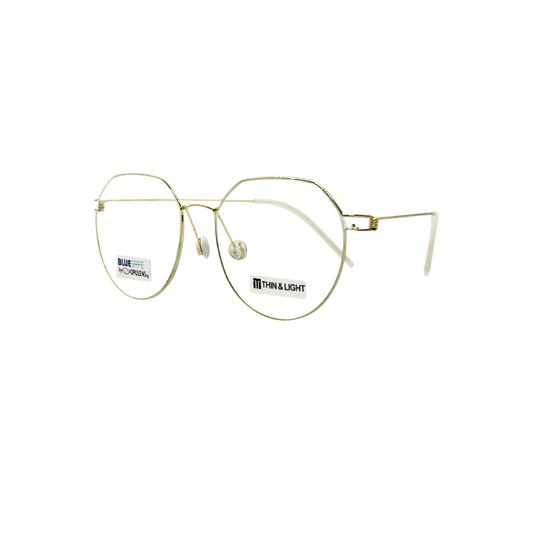 Tony Morgan Unisex Gold Titanium Round TMHENRYGOLD52 - Vision Express Optical Philippines